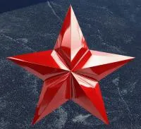 Красная звезда на граните в Красноярске (518429)