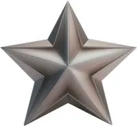 Звезда из нержавеющей стали декор на стелу в Красноярске (518508)
