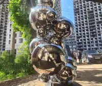 Скульптура из зеркальных шаров нержавеющая сталь (517531) поставка арт-объект  в Красноярске
