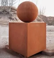 Шар — стальной куб кортен (518929) ∅ 500 мм. Красноярск 